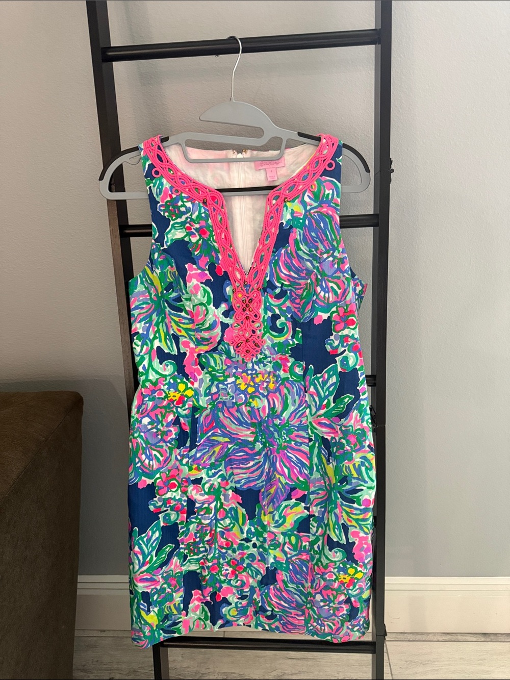 Lilly Pulitzer Ryder Shift Dress Indigo Exotic Escapade Size 4 Sleeveless 25745